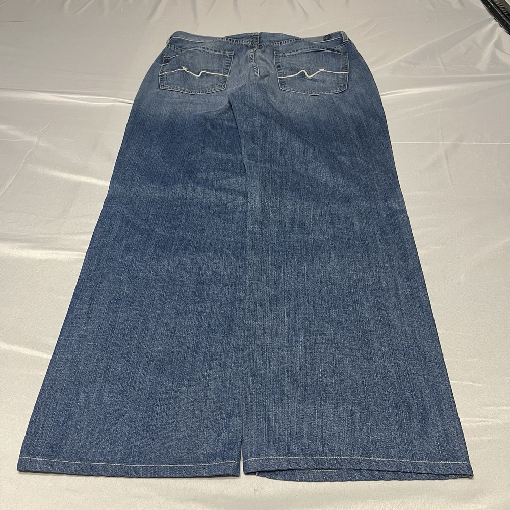 7 For All Mankind Jeans Mens Fits 34x31 Blue Relaxed Straight Med Wash Denim